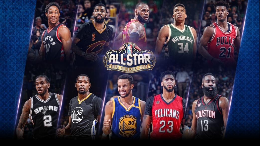 all star starters nba 19/2/2017