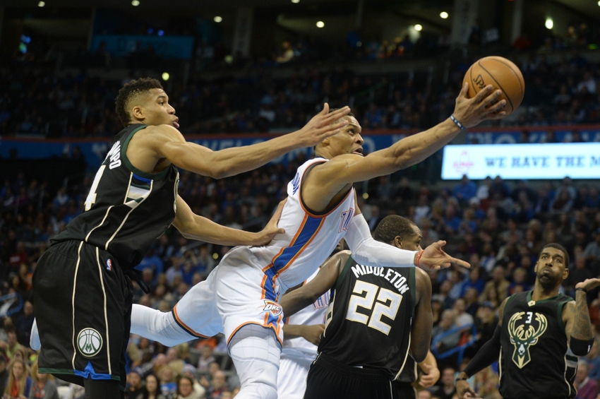 bucks - thunder nba 2/1/2017