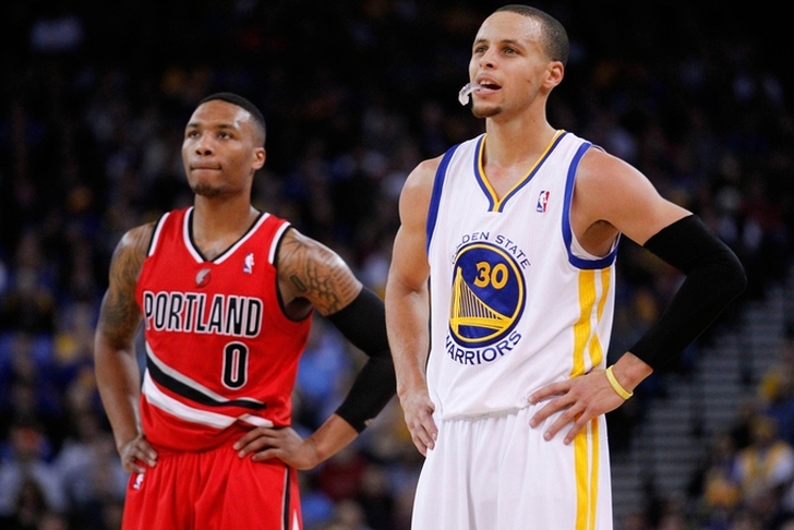 lillard vs curry nba 17/12/2016